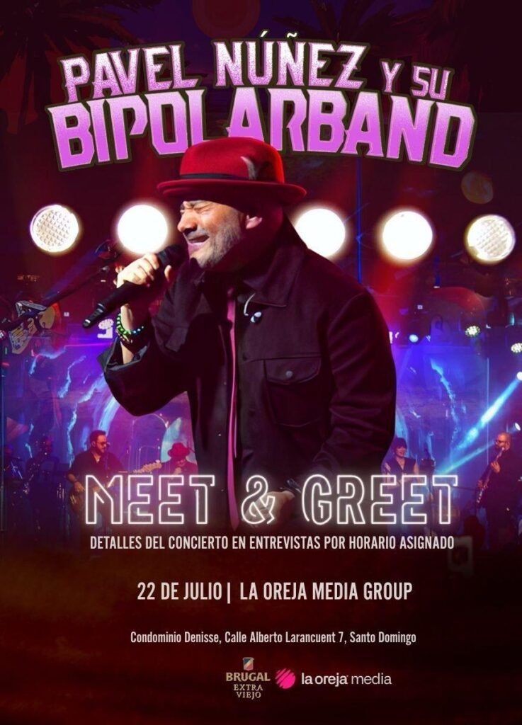 Maridalia Hernández y El Canario se unen al regreso de Pavel Núñez y su “Bipolarband” a Hard Rock Café Santo Domingo Pavel Núñez